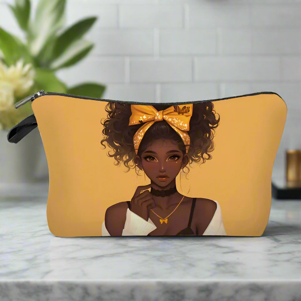 Gold Makeup bag