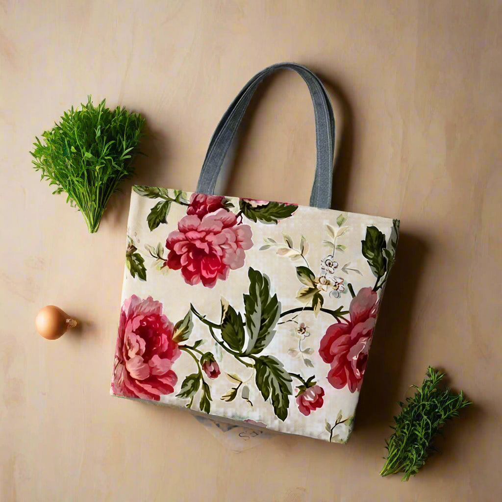 Cute flower Canvas Shopping bag
