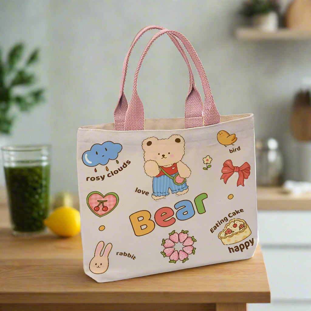 Cake Bear canvas bag